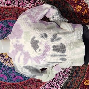 Madewell Tie Dye Puffed Sleeve Sweater